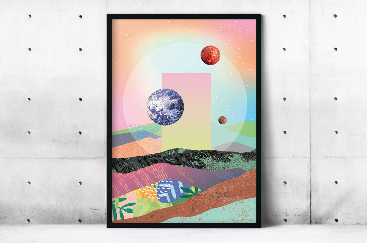 Plakat - Kolorowe planety - fototapeta.shop
