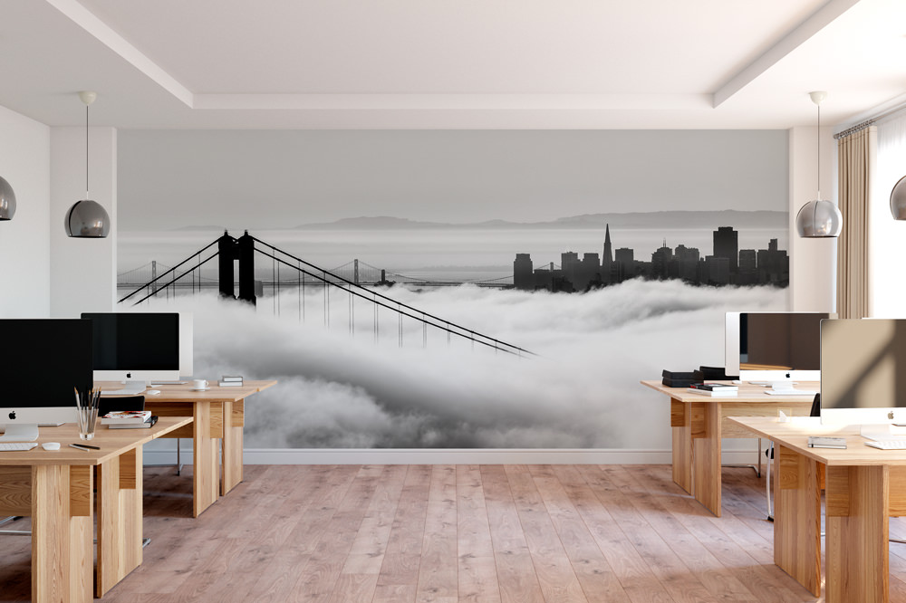Fototapeta - Golden Gate w chmurach - fototapeta.shop