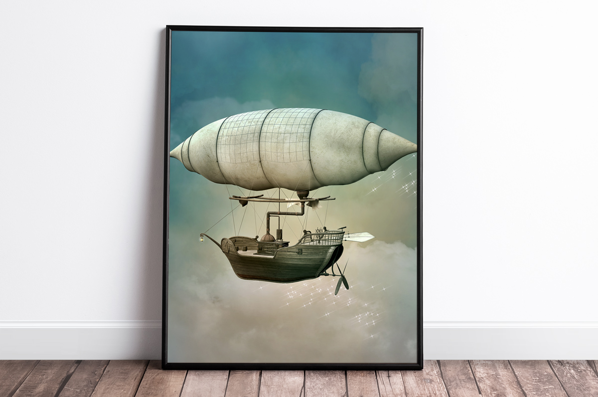 Plakat - Powietrzna łódź - fototapeta.shop