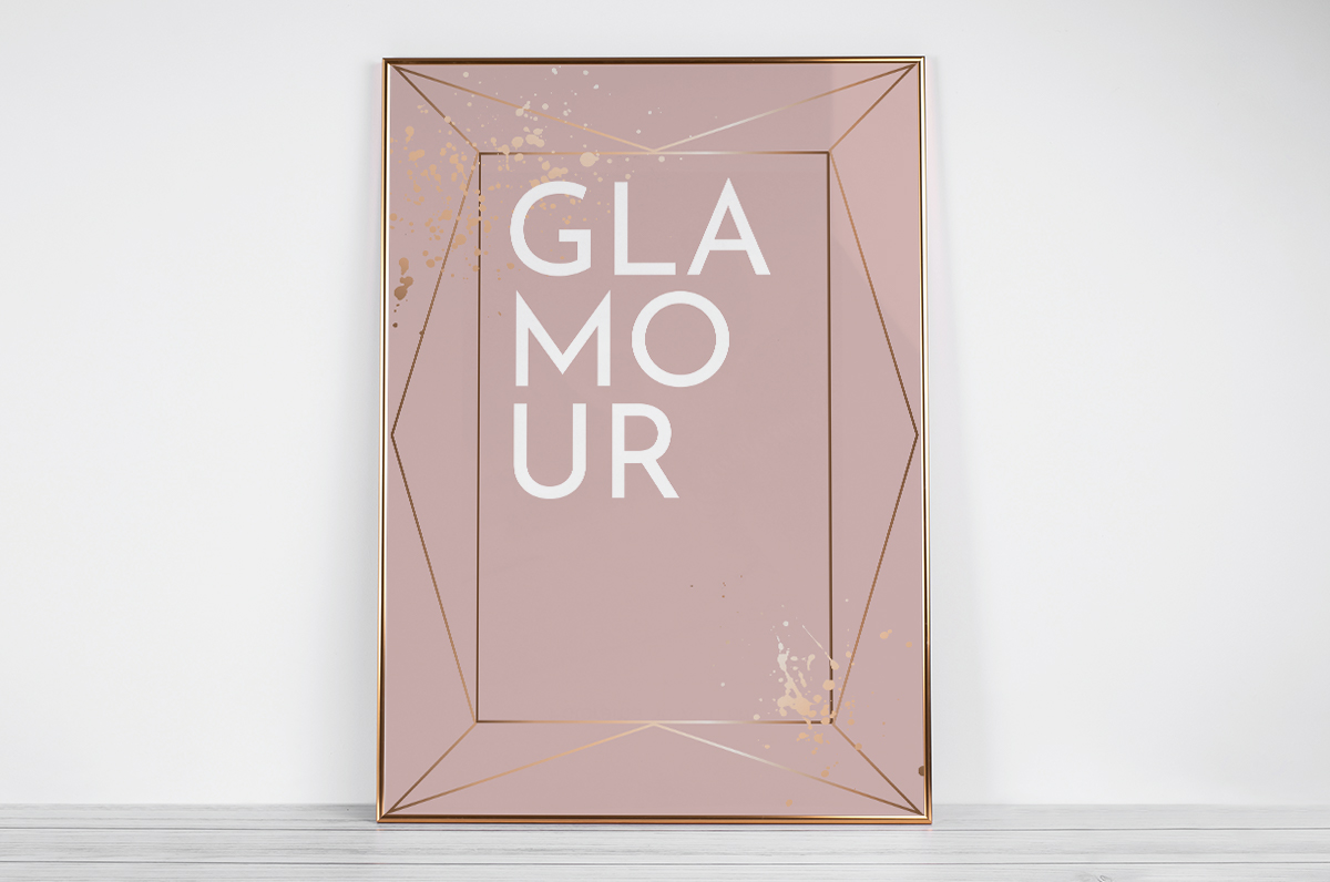 Plakat - Napis Glamour - fototapeta.shop