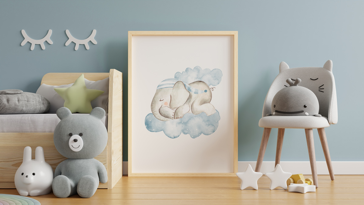 Plakat - Słoń w chmurach - fototapeta.shop